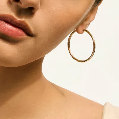 John Hardy Jh Essential Flex Hoop Earrings, Gold, 39mm