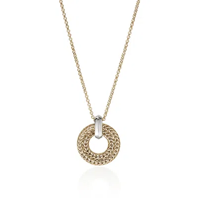John Hardy 14k Yellow Gold Diamond Pendant Necklace In Gold