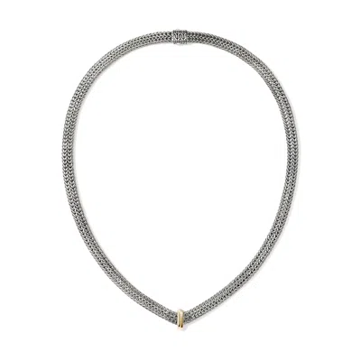John Hardy Icon Link Necklace, Sterling Silver, Gold, 6mm