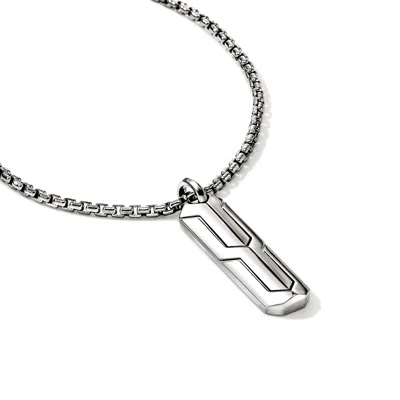 John Hardy Icon 50 Tag Pendant Necklace, Sterling Silver