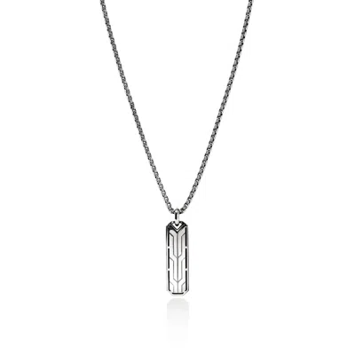 John Hardy Icon 50 Tag Pendant Necklace, Sterling Silver