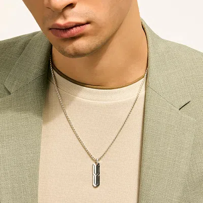 John Hardy Icon 50 Tag Pendant Necklace, Sterling Silver