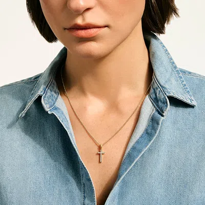 John Hardy Jh Essential Cross Necklace, Gold, Diamonds