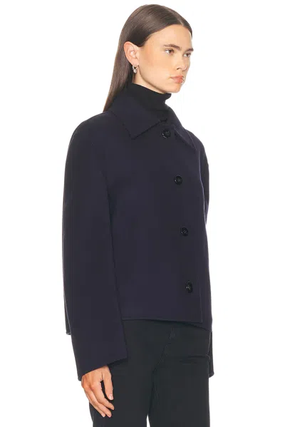 Jil Sander Button-fastening Collared Jacket In Black