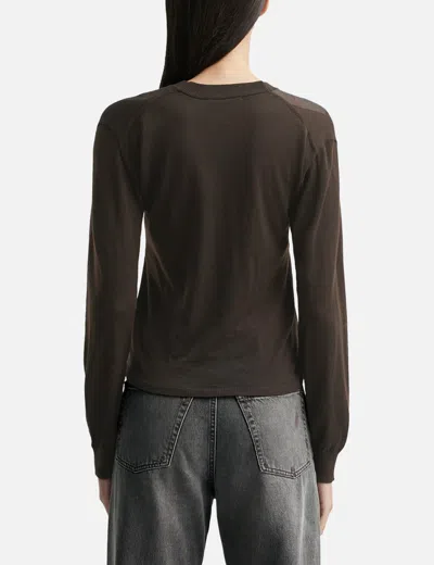 Our Legacy Argyle Pattern Long Sleeve Knitwear Top In Brown