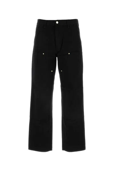Carhartt Wip Black Denim Double Knee Pant In Black
