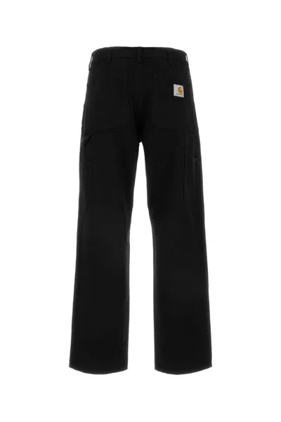 Carhartt Wip Black Denim Double Knee Pant In Black