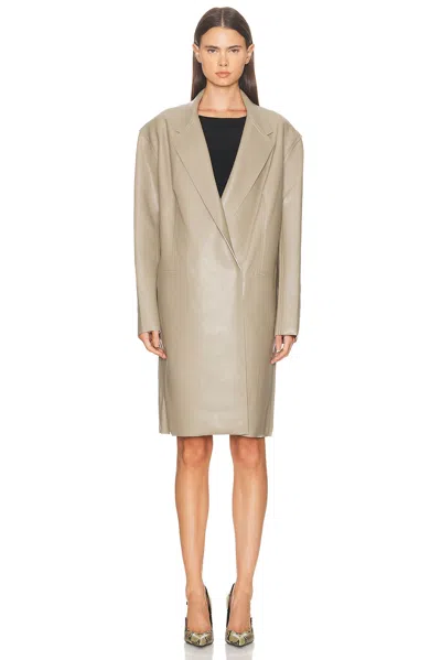 Norma Kamali Oversized Double Breasted Jacket In Green