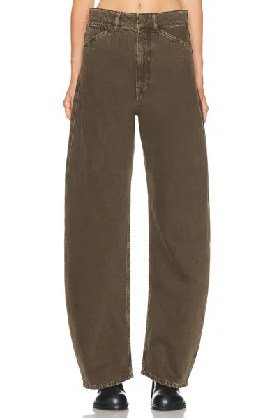 Lemaire Twisted Belted Pants Espresso In Brown