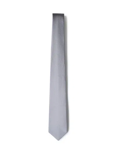 Franzese Collection Franzese Napoli Groom Smoking Model Tie In Gray