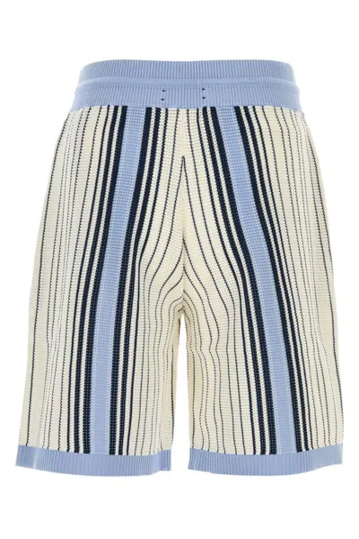 Amiri Knit Bermuda Shorts Featuring Elastic Waistband In Blue