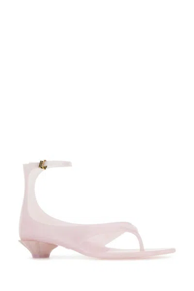 Chloé Strap Sandals Toe Transparent Design Ankle In Pink