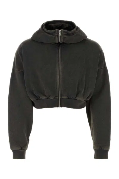 Entire Studios Charcoal Cotton Oversize Sweatshirt In Gray