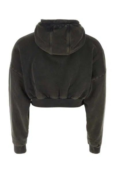 Entire Studios Charcoal Cotton Oversize Sweatshirt In Gray