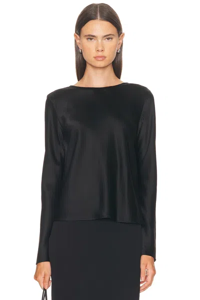 Leset Barb Lace-trimmed Satin Top In Black