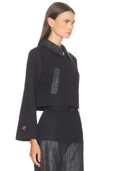 Matthew Bruch Cropped Barn Jacket In Black