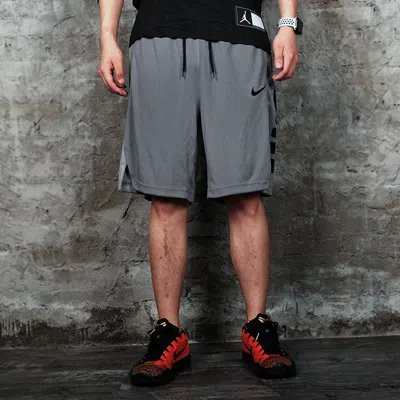 Nike Elite Stripe Dri-fit Basketball Shorts 'cool Grey' In Gray