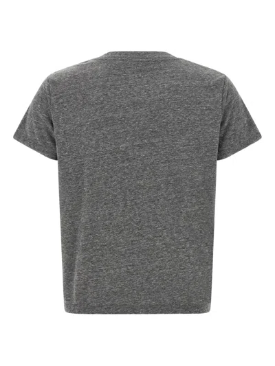 Mother Short Sleeve Crew Neck T-shirt In Gray