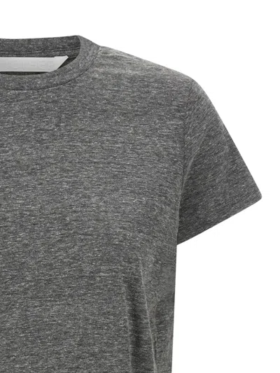 Mother Short Sleeve Crew Neck T-shirt In Gray