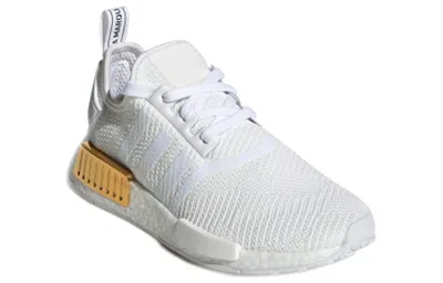 Adidas Originals Nmd_r1 "white/copper Metallic" Sneakers In White