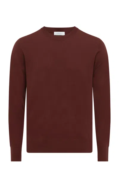 Gabriela Hearst Palco Knit Sweater In Burnt Sienna Merino Wool In Brown