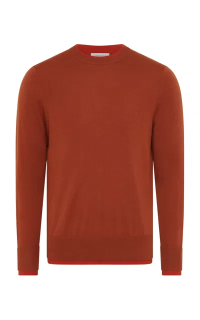 Gabriela Hearst Wells Knit Sweater In Rust & Antelope Orange Cashmere Silk In Red