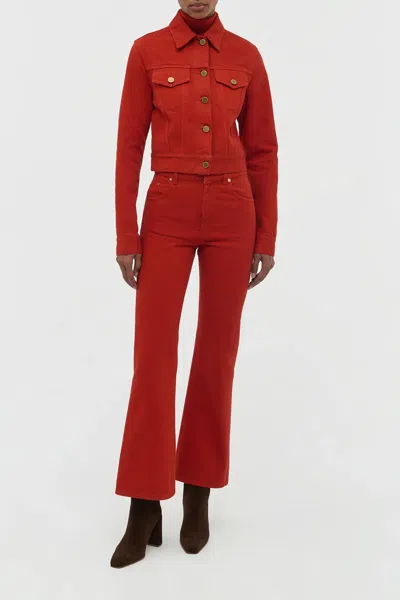 Gabriela Hearst Bronte Jacket In Antelope Orange Recycled Cotton Denim In Red