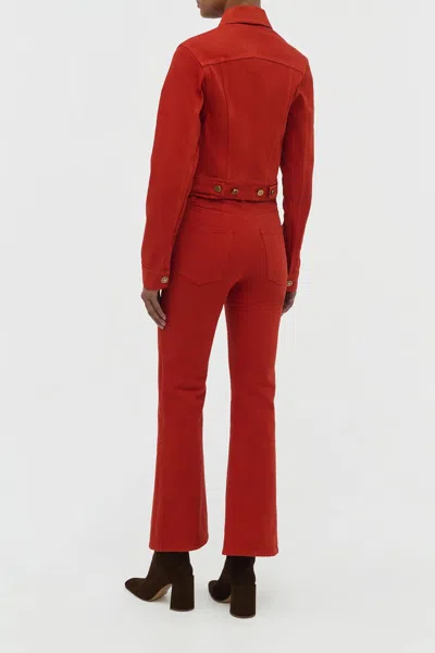 Gabriela Hearst Bronte Jacket In Antelope Orange Recycled Cotton Denim In Red