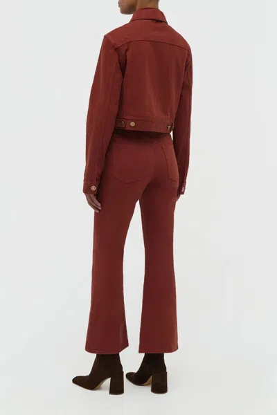 Gabriela Hearst Bronte Jacket In Antelope Orange Recycled Cotton Denim In Brown