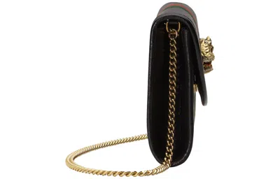 Gucci (wmns)  Rajah Seriesclutch Chain Single Shoulder Bag Mini Black