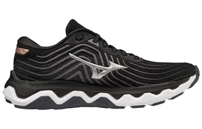 Mizuno Women's Wave Horizon Shoe In Black/silver In Black