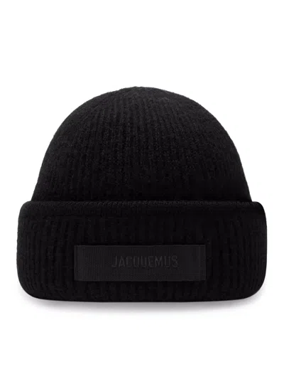 Jacquemus Le Bonnet Gros Grain In Black