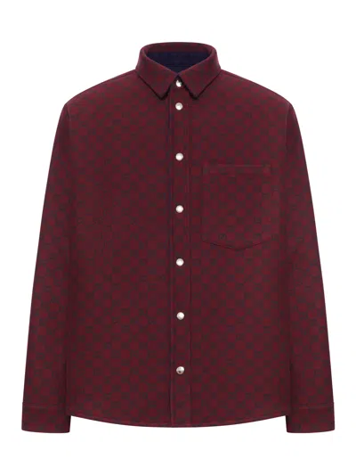 Gucci Reversible Denim And Flannel Shirt In Red