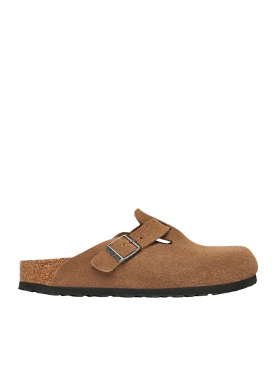 Birkenstock Suede Boston In Brown