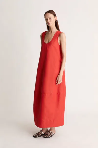 Lee Mathews Carmen Dress In Red