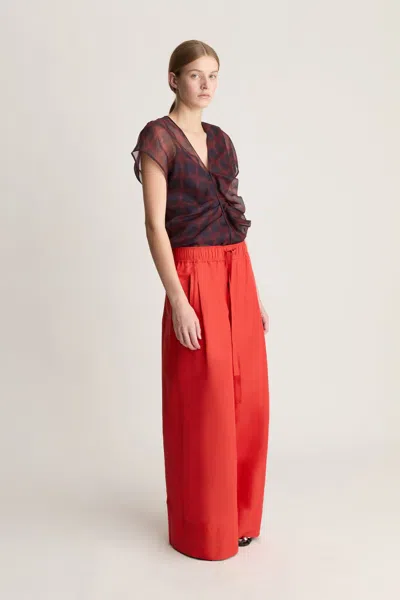 Lee Mathews Carmen Trousers In Red