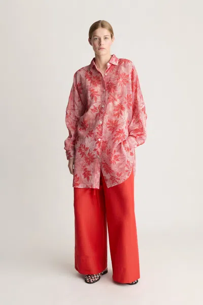 Lee Mathews Meredith Tunic In Red