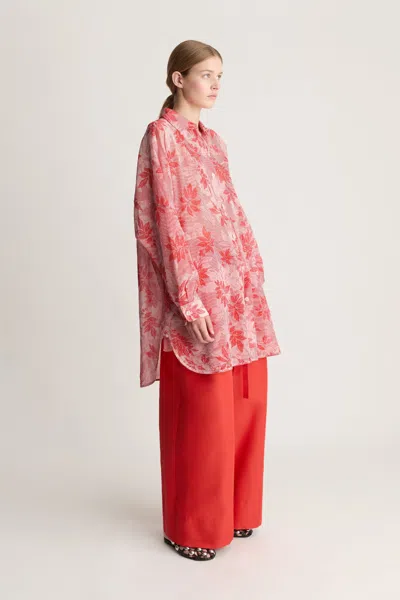 Lee Mathews Meredith Tunic In Red
