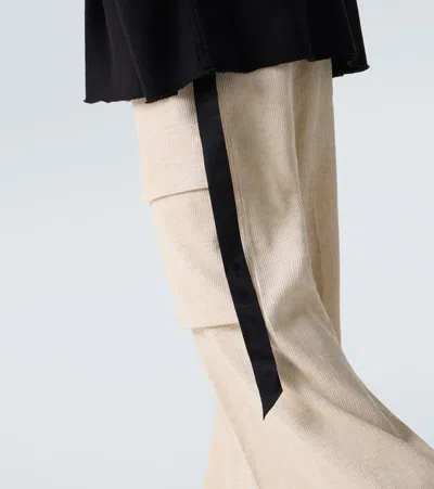 Rick Owens Hooded Sweatshirt Print Oversized Ribbed Cuffs In Black