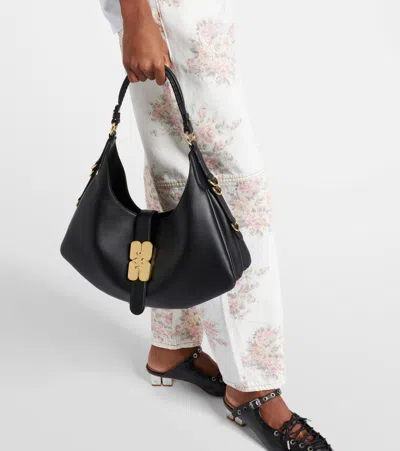 Ganni Kat Medium Shoulder Bag In Black