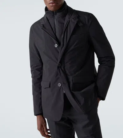 Herno Blazer With Bib In 2-layer Windstopper In Black