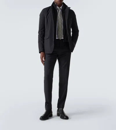 Herno Blazer With Bib In 2-layer Windstopper In Black