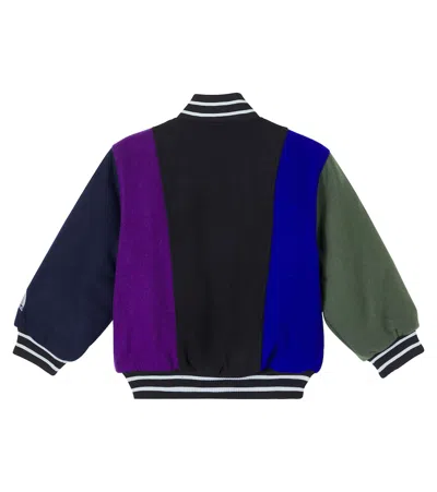 Molo Hani Striped Wool-blend Varsity Jacket In Multi