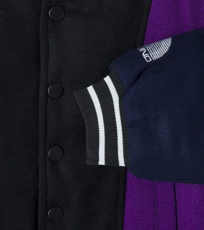 Molo Hani Striped Wool-blend Varsity Jacket In Multi