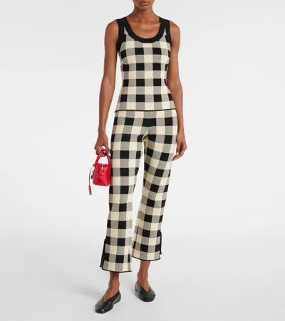Posse Pippa High Waist Pants In Heritage Plaid In Black