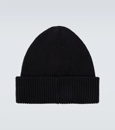 Our Legacy Ribbed Wool Cap Folded Cuff In Black
