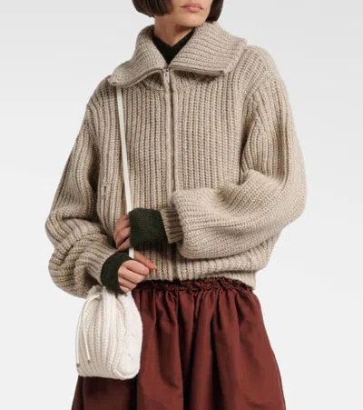 Jimmy Choo Bon Bon N/s Bucket Bag In White