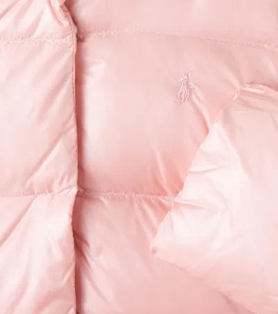 Polo Ralph Lauren Quilted Down Coat In Pink