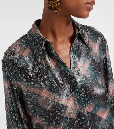 Dries Van Noten Chowy Emb Shirt In Multi