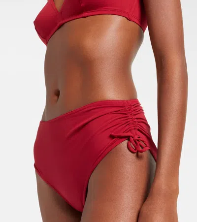 Eres Sofia Mid-rise Bikini Bottoms In Red